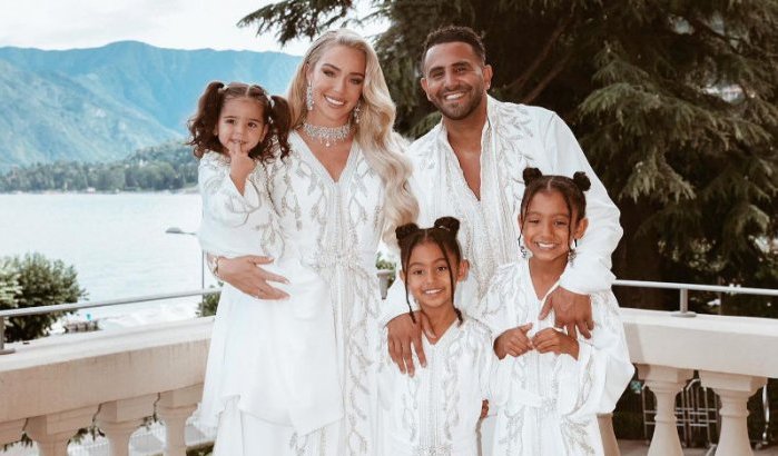 Vrouw Riyad Mahrez maakt einde aan kaftan-rel (foto's)