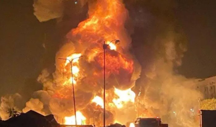 Grote brand verwoest markt in Tetouan (video)