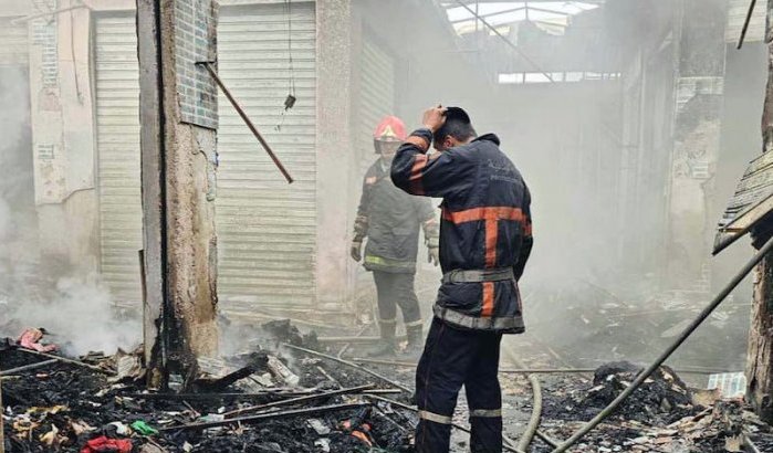 Grote brand verwoest markt in Nador