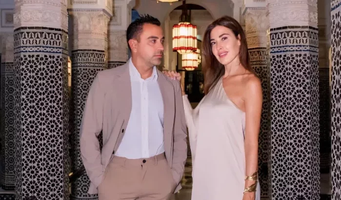 Foto's: Xavi Hernandez en zijn vrouw in Marrakech