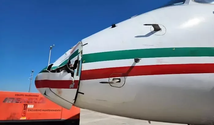 Vliegtuig Royal Air Maroc zwaar beschadigd