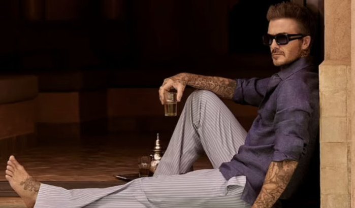 David Beckham op promotietrip in Marrakech