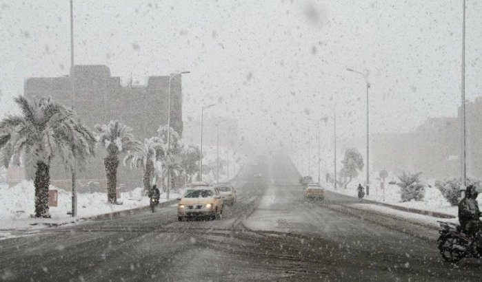 Code oranje voor sneeuwval in Marokko dit weekend