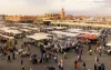 Chaos op Djemaa el Fna-plein in Marrakech