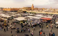 Chaos op Djemaa el Fna-plein in Marrakech