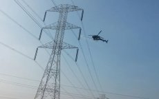 Helikopters voor onderhoud elektriciteitsmasten in Nador (video)