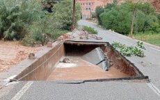 Brug Todgha-rivier ingestort: chaos in de regio